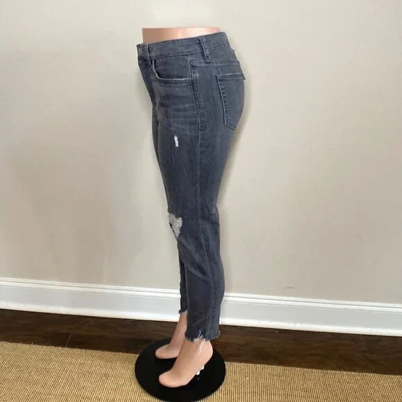 Joe's Distressed High-Rise Ankle Skinny Jeans, Size 29 - Picture 9 of 14